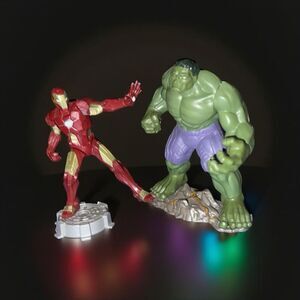 Incedible Hulk 6” & Iron Man 5” Playmation Marvel Hasbro Action Figures B4